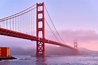 Golden Gate Bridge at sunrise, San Francisco, California – Strimeo