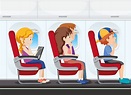 Passenger on the plane 298683 Vector Art at Vecteezy