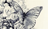 Premium Photo | Butterfly with flowers effect of double exposure photo