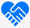 Heart Icons Handshake - Heart Handshake Clipart, HD Png Download - kindpng