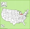 Detroit location on the U.S. Map - Ontheworldmap.com