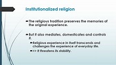 Human experience and religious tradition (Berger Heretical Imperative 2 ...