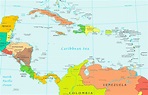 Caribbean Sea On A World Map - Park Houston Map