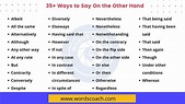 35+ Ways to Say On the Other Hand - Word Coach