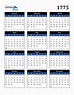 Free 1775 Calendars in PDF, Word, Excel