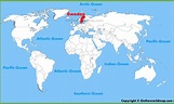 Mapa do mundo Suecia - Suecia no mapa do mundo (Norte de Europa - Europa)