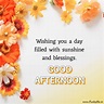 flowers and the words good afternoon are on a white background with ...
