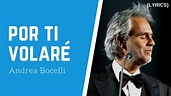 Por ti Volaré - Andrea Bocelli (Lyrics) - YouTube
