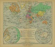 1943 Vintage World Map