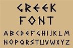 Black letters in ancient style. | Greek font, Lettering alphabet fonts ...