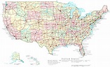 map of the united states with major cities and highways - usa states ...