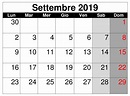Settembre Formato 2019 Calendario | Words, Periodic table
