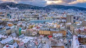 Picture Oslo Norway Roof Mountains From above Houses 2560x1440