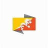 Ilustración de la plantilla de la bandera de bután | Vector Premium