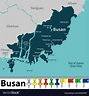 Map busan south korea Royalty Free Vector Image