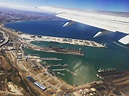 Aerial view of Port Elizabeth harbour, Eastern Cape province, So ...