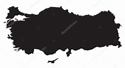 Mapa blanco y negro de Turquía 2022