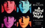 Cartel y tráiler de A Hard Day's Night, de los Beatles