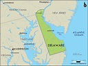 Geographical Map of Delaware and Delaware Geographical Maps