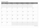 Calendario octubre 2023 para imprimir - iCalendario.net