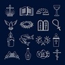 Christianity icons set outline 438426 Vector Art at Vecteezy