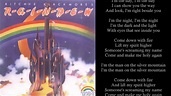 The Man On The Silver Mountain - Rainbow - 1975 - Lyrics - YouTube