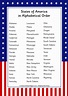 Printable List Of 50 States In Alphabetical Order - States and capitals ...