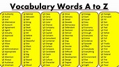 English Vocabulary Words A To Z (Download PDF) - Vocabulary Point