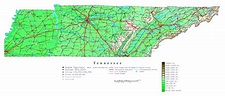 Large Administrative Map Of Tennessee State With Roads Highways And ...