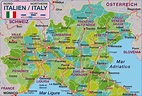 Map of Northern Italy, politically (Region in Italy) | Welt-Atlas.de