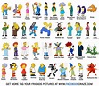 The Simpsons Character Names and Pictures Printable Page for Kids