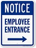 Employee Entrance Signs | Employees Only Signs