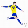 Cristiano Ronaldo Moving Forward With Soccer Ball Vector, Cristiano ...