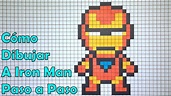 Cómo Dibujar a Iron Man en 8 bit o Pixel Art! TUTORIAL PASO A PASO ...