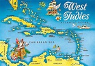 My Favorite Views: Caribbean - West Indies Map with Pirate