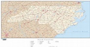 North Carolina Wall Map with Roads by Map Resources - MapSales