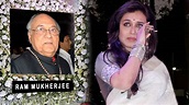Emotional Rani Mukerji At Her Father Ram Mukherjee’s Prayer Meet - YouTube