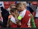 Simon Kjaer comforting Eriksen’s wife today after saving his life by ...
