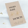 golden oldie 40th birthday earrings by wue | notonthehighstreet.com