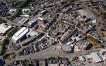 Newcastle-under-Lyme town centre Staffordshire from the air | aerial ...