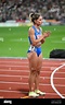Women's 4x100 relay race, Anna Bongiorni waiting at the start of the ...