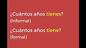 How to say “how old are you” in Spanish | Spanish for beginners - YouTube