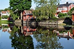 Fondos de pantalla : azul, rojo, agua, río, Suecia, Sverige, Arboga ...