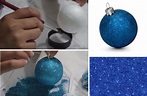 Cómo hacer esferas de Navidad con bolas de unicel y diamantina paso a ...