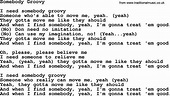 Somebody Groovy, by The Byrds - lyrics with pdf