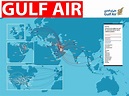 civil aviation: Gulf Air routes map