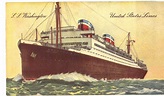 Old postcard. SS Washington. United States Lines. Passenger Ship ...