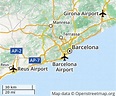 Der Flughafen in barcelona Karte von Spanien - Barcelona airport Karte ...