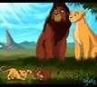 Kovu, Kiara, and cubs | Lion king pictures, Lion king art