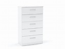 Larz 5 Drawer Chest-White | Fair for You